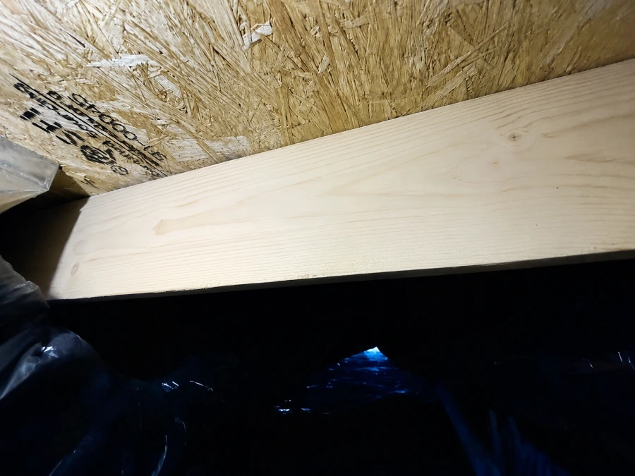 Crawl space after professional mold remediation