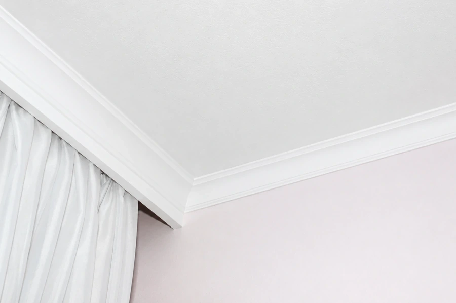 Same ceiling corner after completed black mold removal