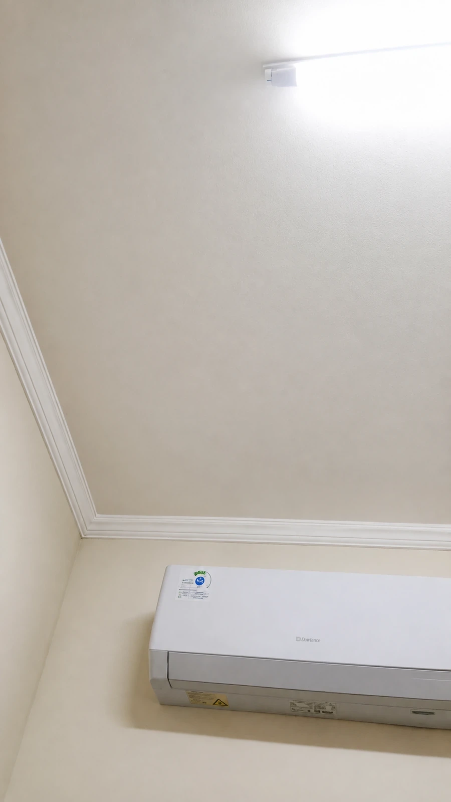 Same ceiling corner after moisture readings were taken and the source documented